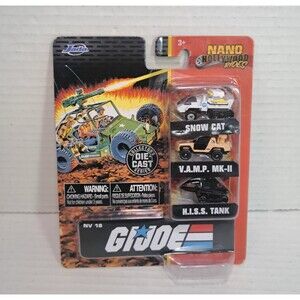 Jada Toys Nano Hollywood Rides GI Joe 3-Pack Diecast Vehicles NEW G.I. Joes NIB